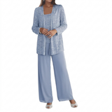 Damen Langarm-Set mit Pailletten