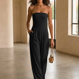 Elena | Damen Jumpsuit mit Spaghettiträgern und weitem Bein