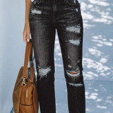 Retro kurze gerade Jeans für Frauen