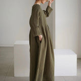 Ella - Lockeres Leinenkleid mit Seitentaschen