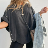 Isabelle™ - Oversized T-Shirt mit Nieten