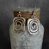 Vintage Spiral Silber Ohrringe