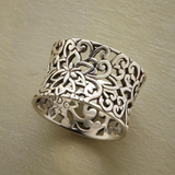 Carolina - Vintage Silber Ring mit Hohlraum