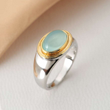 Danna - Vintage-Ring mit grünem Granat