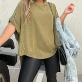 Isabelle™ - Oversized T-Shirt mit Nieten