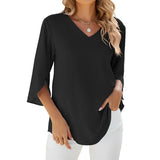 CARA - V-Ausschnitt Bluse
