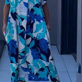 Nia | Geblümtes Midikleid mit V-Ausschnitt