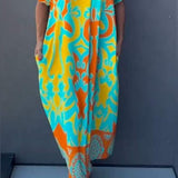 Nia | Geblümtes Midikleid mit V-Ausschnitt