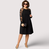 Helena | Schwarzes Kleid mit Spitze