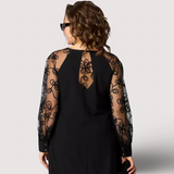 Helena | Schwarzes Kleid mit Spitze
