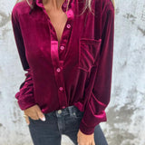Isabella - Bluse Aus Samt