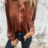 Isabella - Bluse Aus Samt