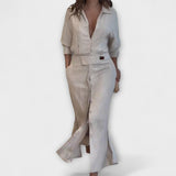 Jeannette - Maxi-Kleid mit V-Ausschnitt