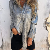 Damen Langarmshirt mit Tasche