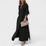 Jeannette - Maxi-Kleid mit V-Ausschnitt