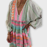 Vibrante, weite Robe Hermine
