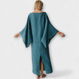 Dana - Leinen- und Baumwoll-Kimono-Robe