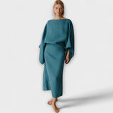 Dana - Leinen- und Baumwoll-Kimono-Robe