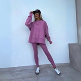 YACHI™ - Entspanntes Sweatshirt mit langen Ärmeln und Hosenensemble