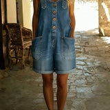 Entspanntes Shorts-Jumpsuit mit verstellbaren Trägern