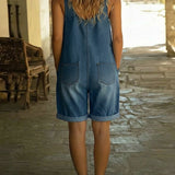 Entspanntes Shorts-Jumpsuit mit verstellbaren Trägern