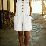 Entspanntes Shorts-Jumpsuit mit verstellbaren Trägern