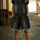 Lässiger Damen Kurz-Overall