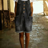 Entspanntes Shorts-Jumpsuit mit verstellbaren Trägern