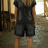 Lässiger Damen Kurz-Overall
