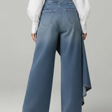 Stylische Damen High-Waisted Weitbein Jeans mit Relaxed Fit