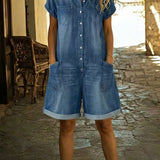Lässiger Damen Kurz-Overall