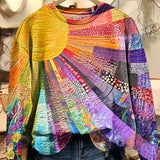 Quirine - Bunte Sonnen-Collage Sweatshirt
