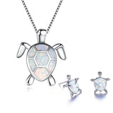 Opal Schildkröte Schmuckset