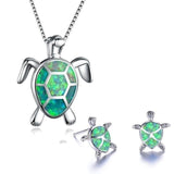 Opal Schildkröte Schmuckset