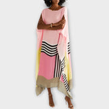Elenora - Geometrischer Kaftan mit lässigem Schnitt
