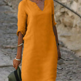 Lola - Lässiges V-Ausschnitt-Kleid
