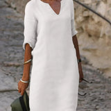 Lola - Lässiges V-Ausschnitt-Kleid