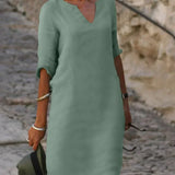 Lola - Lässiges V-Ausschnitt-Kleid