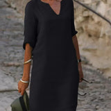 Lola - Lässiges V-Ausschnitt-Kleid