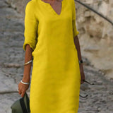 Lola - Lässiges V-Ausschnitt-Kleid