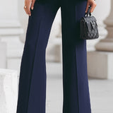 Damen Blazer & Weite Hosen Set mit Taschen