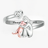 Anne™ - Ring mit Hundemotiv (Rosa)