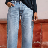 Retro kurze gerade Jeans für Frauen