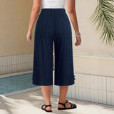 Weite Capri-Hosen für Damen mit praktischen Taschen