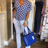 Bella™ - Lässiges Top mit Print und V-Ausschnitt