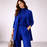 Emma | Damen Drei-Teile Lounge Set mit Cardigan