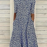 Sela™ – Küstenblumen Midi Kleid